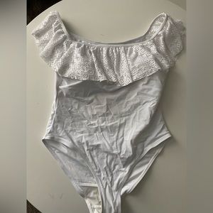 White swim suit. New with tags